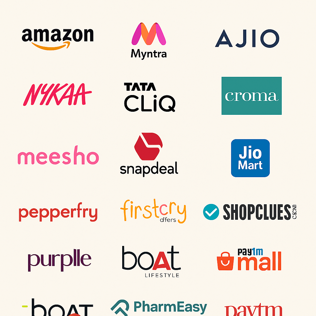 Top 20 E-Commerce Companies in India 2025