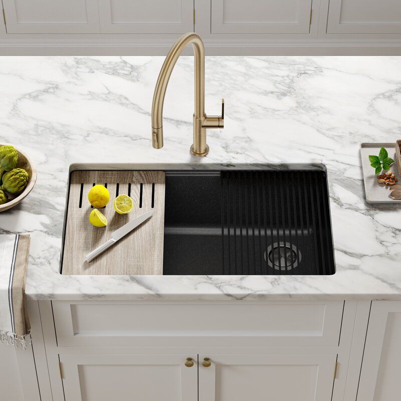 Streamline Kitchen Workflow: Sinks with Cutting Board & Prep Bowls