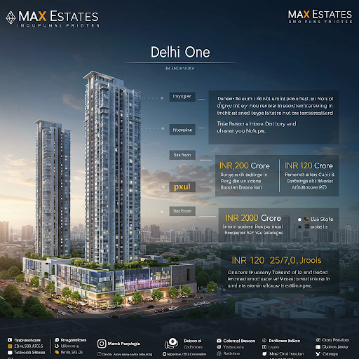 Max Estates takes over Delhi One project in Noida, under the aegis of IBC, adding sales potential of INR 2,000 Crore and Annuity Rental of INR 120 Crore