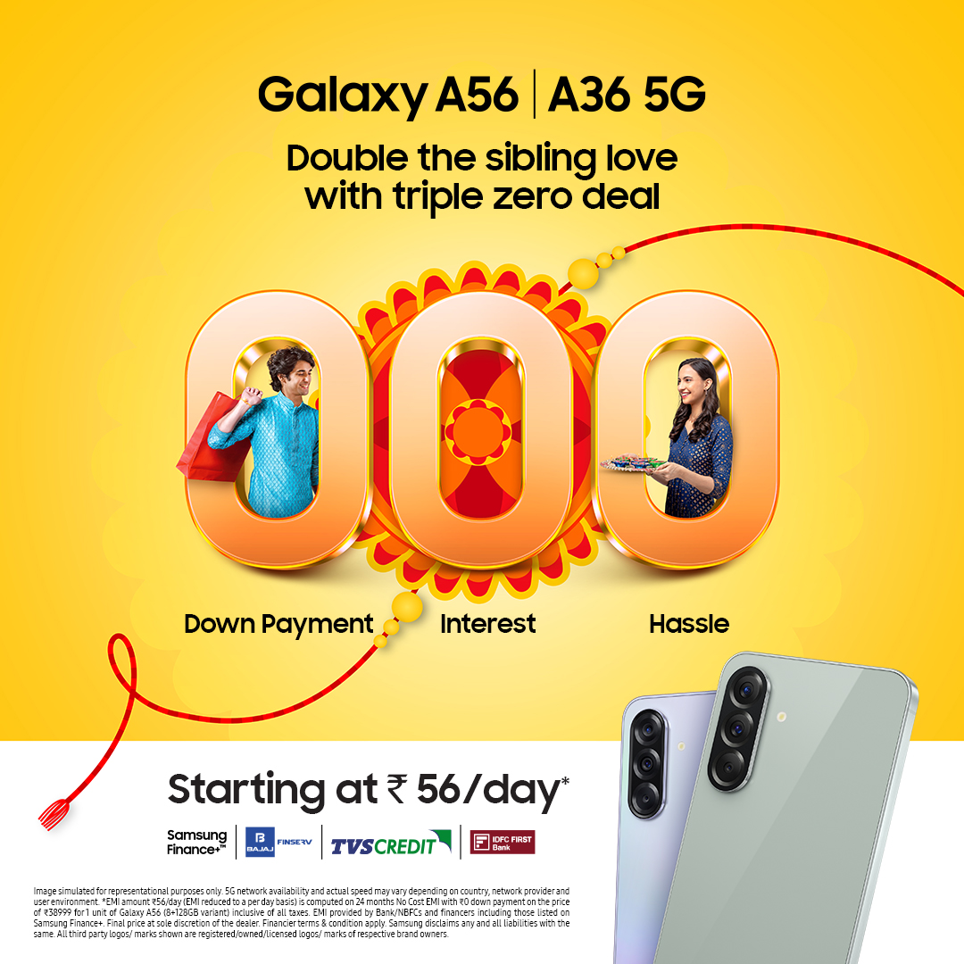Samsung Galaxy A56 5G with Triple Zero Offer