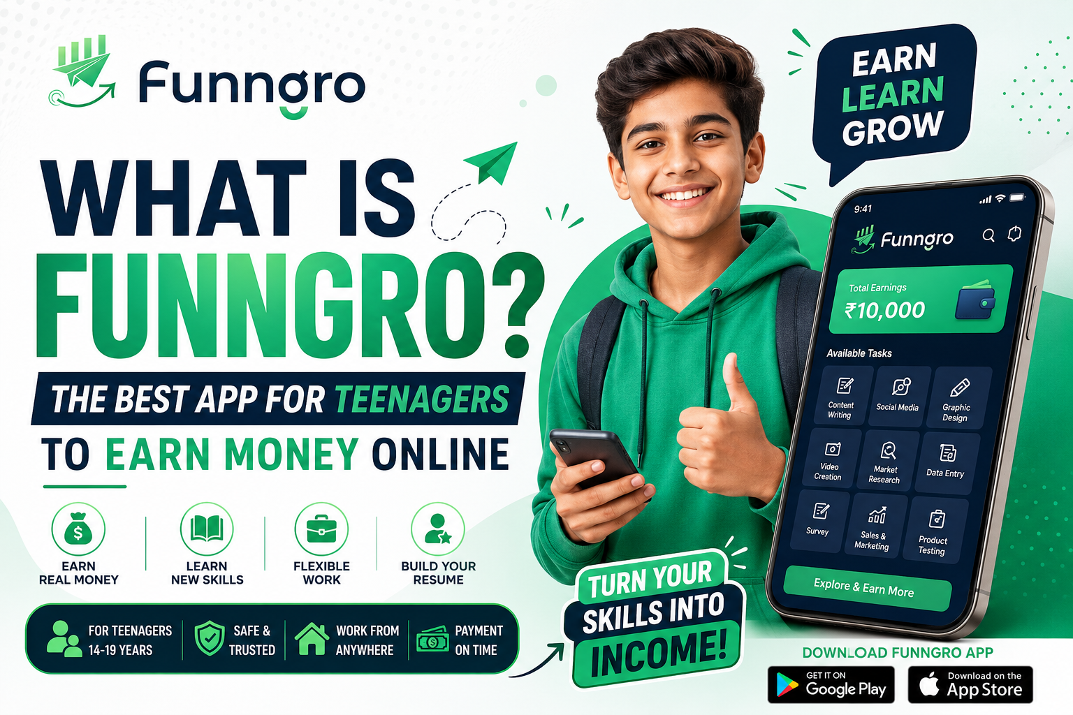 What Is Funngro? The Best App for Teenagers to Earn Money Online
