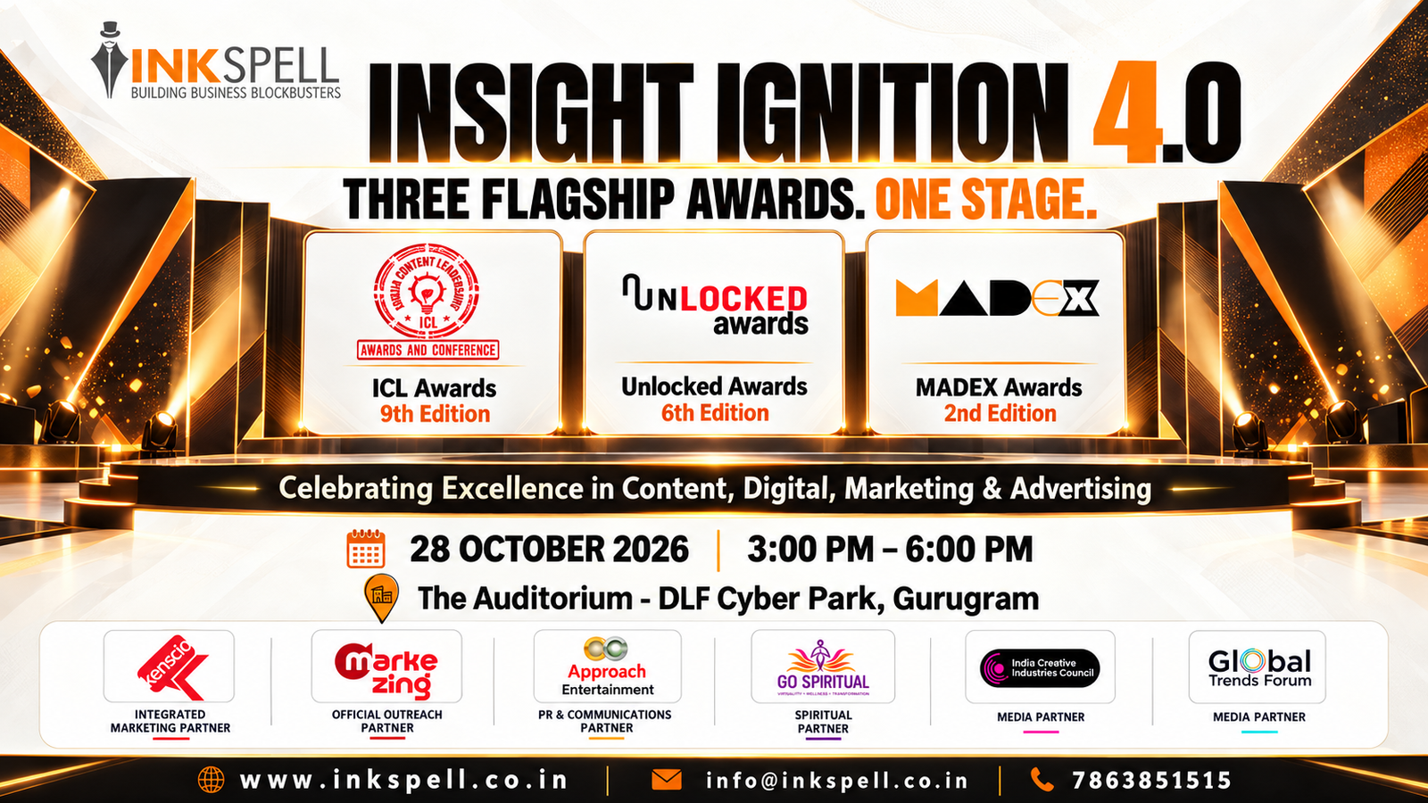 Inkspell Media Brings Three Flagship Awards Together at Insight Ignition 4.0 in Gurugram